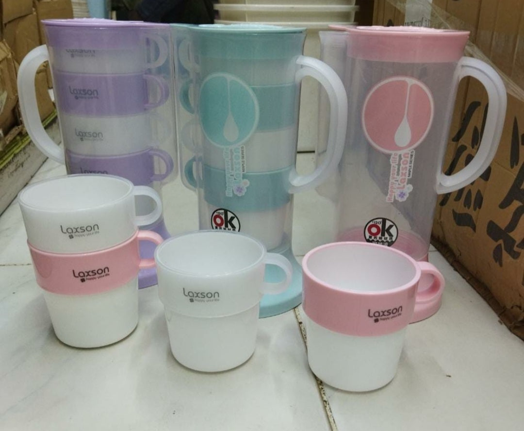 5 In 1 Coloured Plastic Jug Set