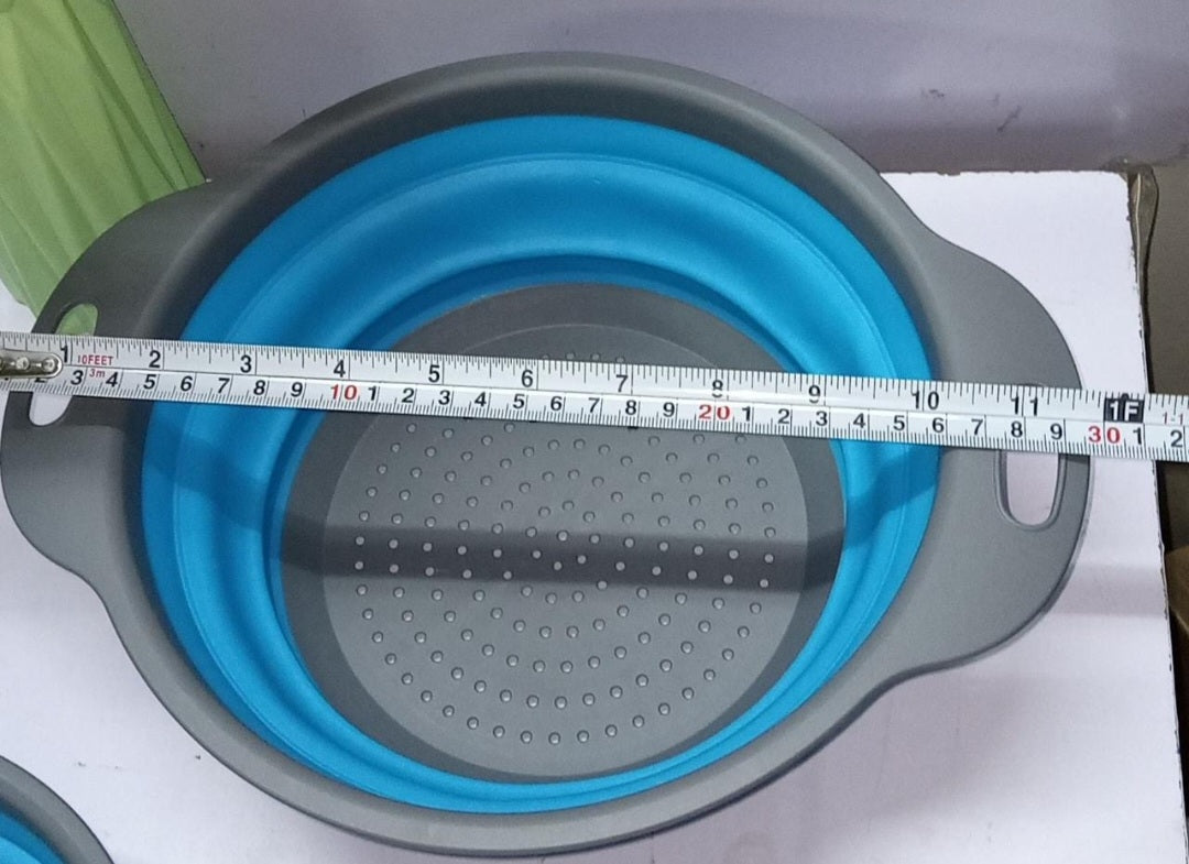 Collapsible Silicon Wash Drainer Collander