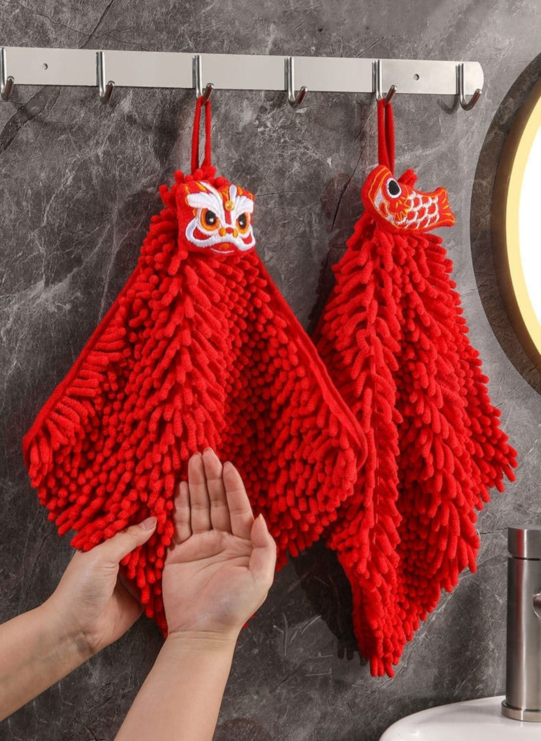 Red Chenille Towels