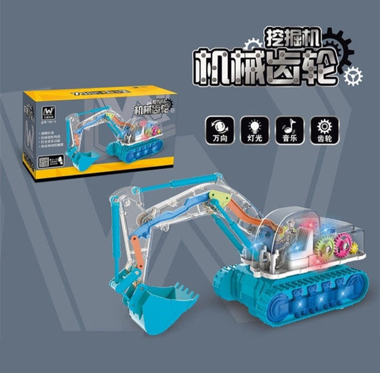 Kids Excavator Toy Flashing Light and Music Simulation