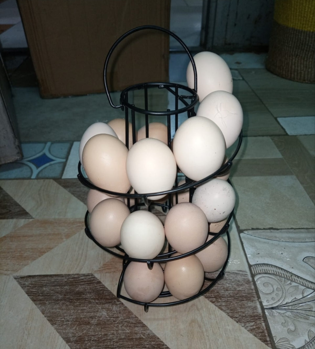 24Pcs Spiral Egg Dispenser Rack