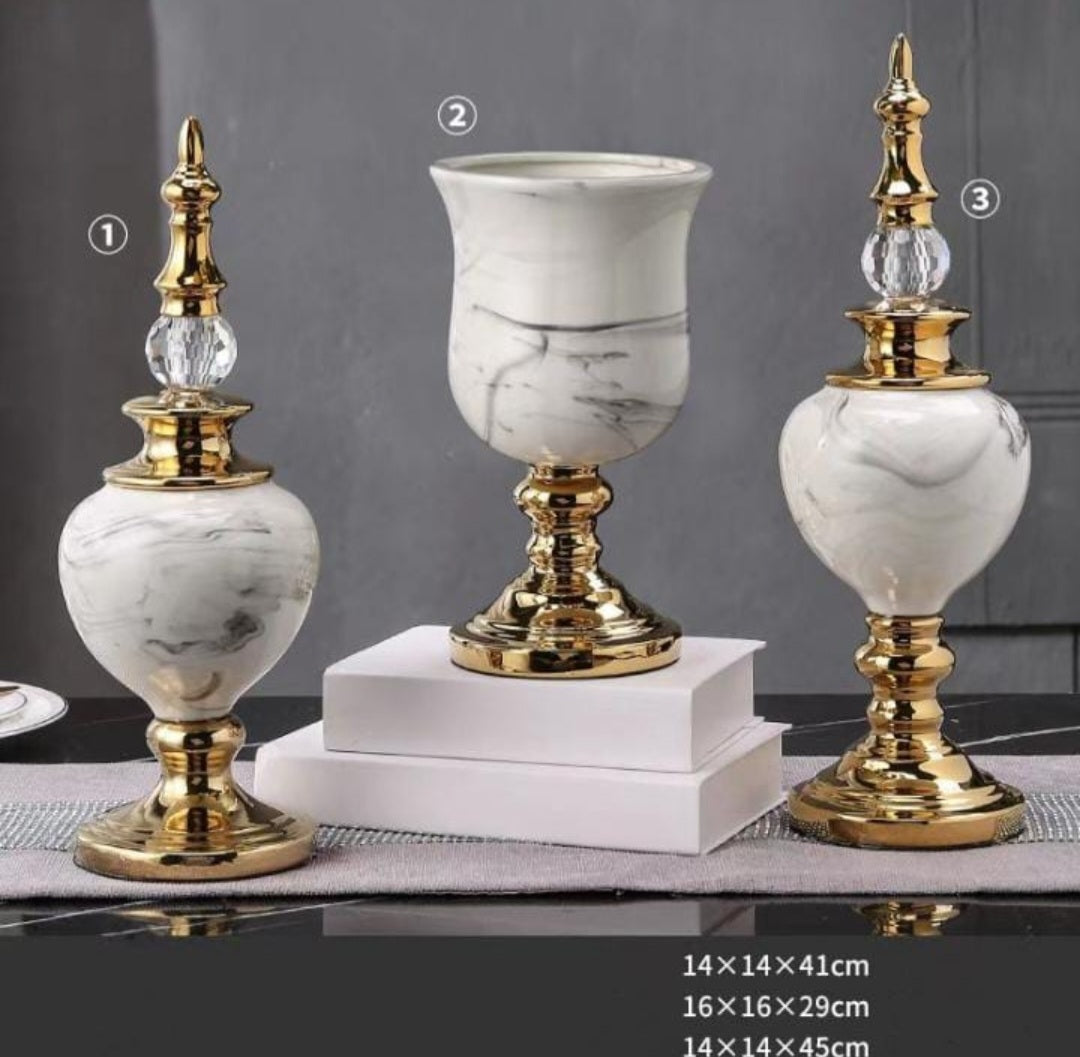 3Pcs European Ceramic Decor