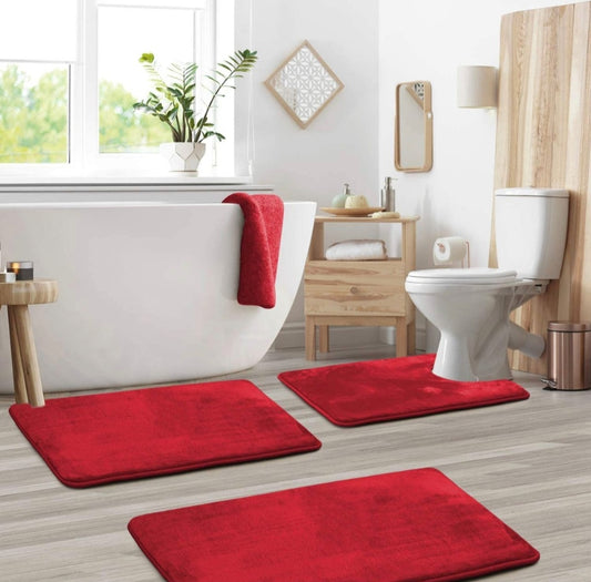 Memory Foam Bath Mat Set for Bathroom