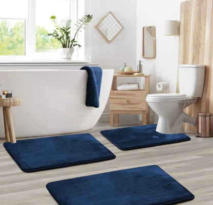 Memory Foam Bath Mat Set for Bathroom