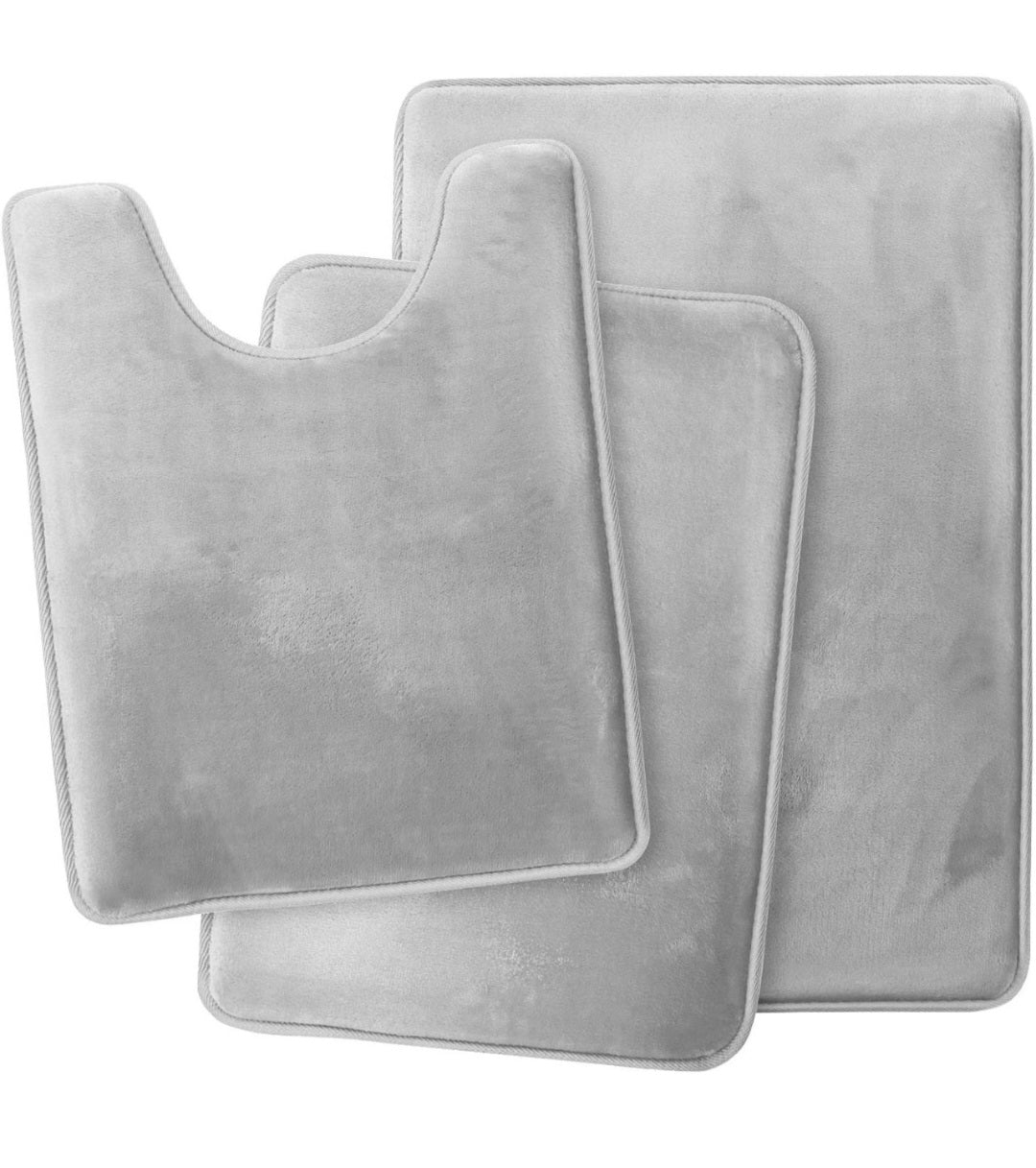 Memory Foam Bath Mat Set for Bathroom