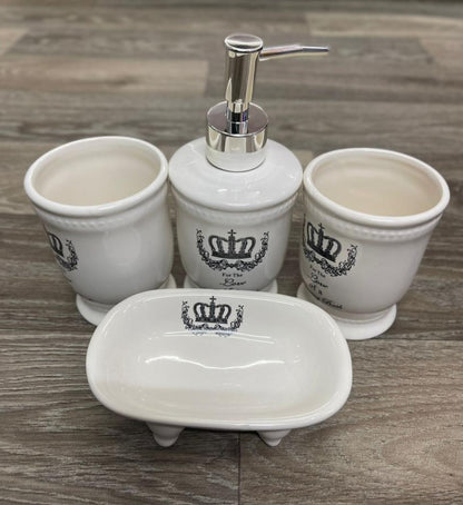 Ceramic Bathroom Accessories Organizer Set