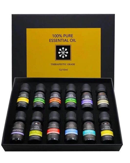Set Of 12 Pure Essential Oils Gift Set