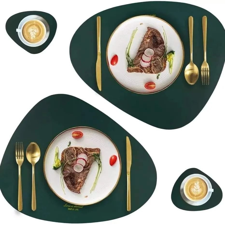 12Pcs Leather Placemats