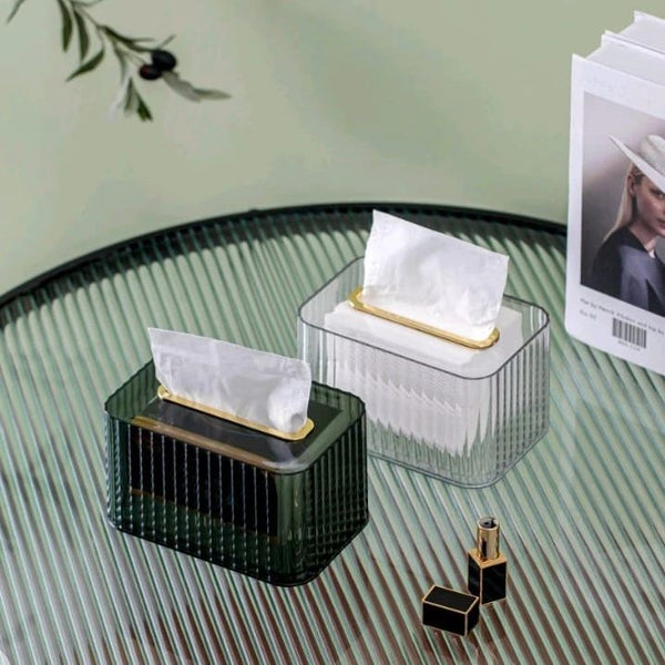 Dust-proof Acrylic Tissue Box and Serviette Holder