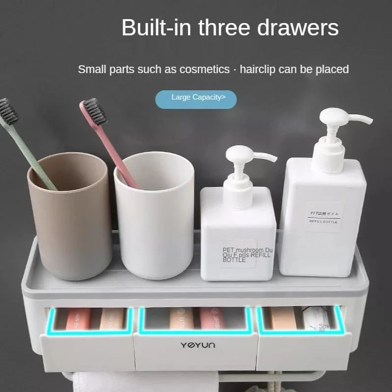 Bathroom Organizer with 3 Drawers