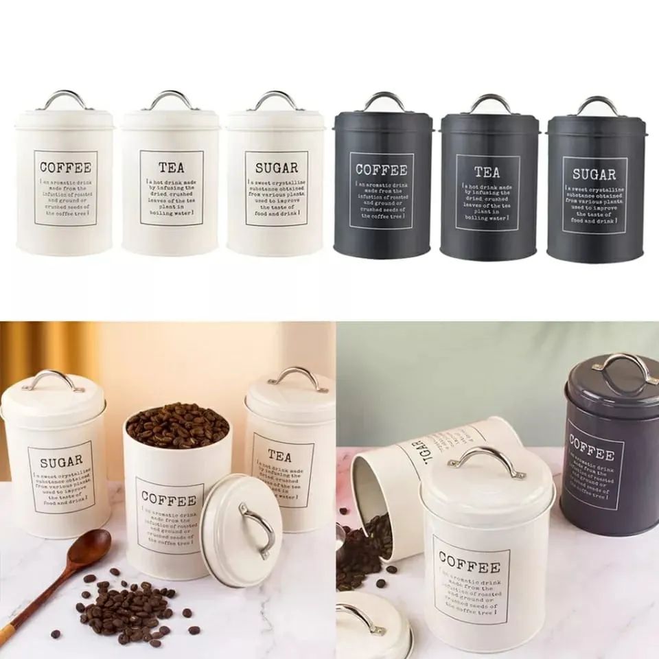 Set Of 3 Alloy Tins