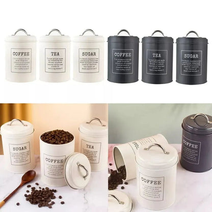 Set Of 3 Alloy Tins