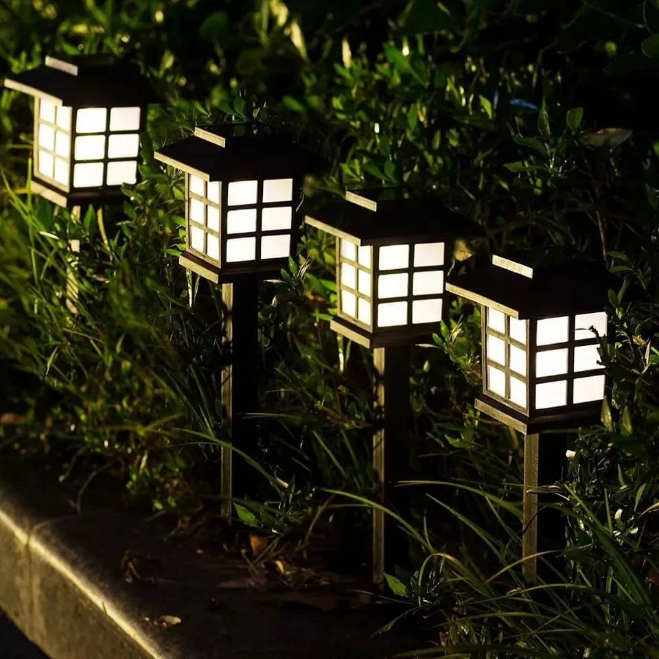 6 Led Solar Garden Lights BalckNov