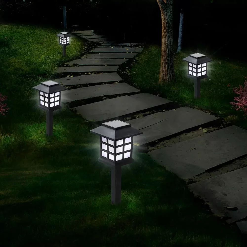 6 Led Solar Garden Lights BalckNov