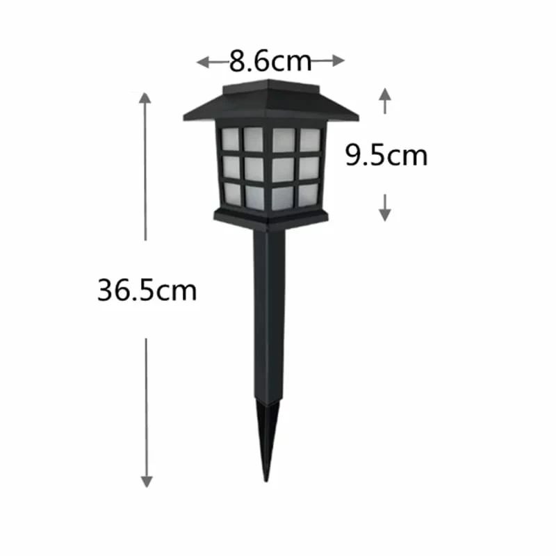 6 Led Solar Garden Lights BalckNov