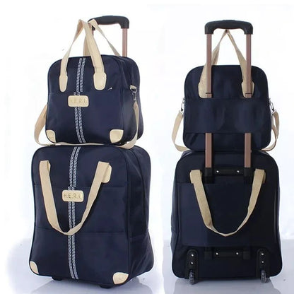 2 in 1 Trolley Traveling Bag with a Boarding Bag