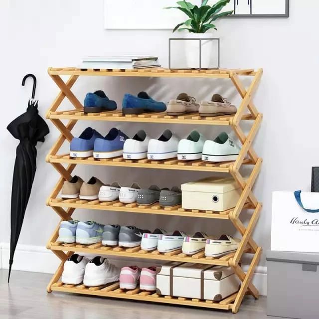 6-Tier Bamboo Shoe Rack stand