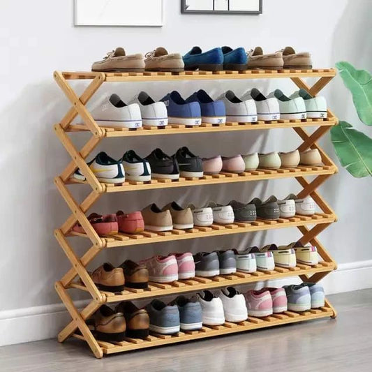 6-Tier Bamboo Shoe Rack stand