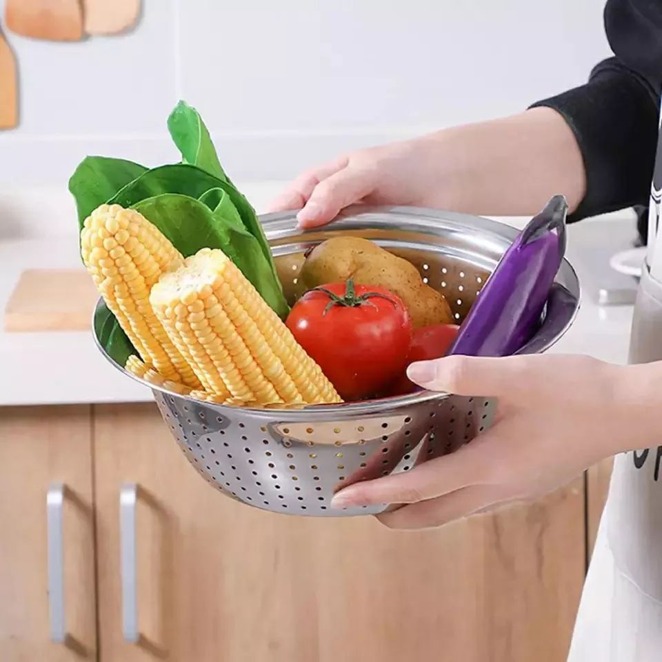 Stainless Vegetable Washing Basin/ Collander