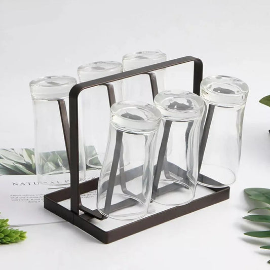 Metallic Water Glasses Holder