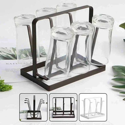 Metallic Water Glasses Holder