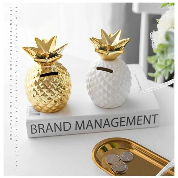 Pineapple Ceramic Money Box and Decor