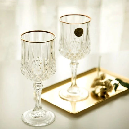 6Pc Crystal Wine Glasses