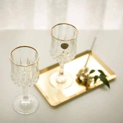 6Pc Crystal Wine Glasses