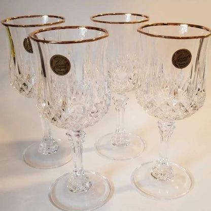 6Pc Crystal Wine Glasses