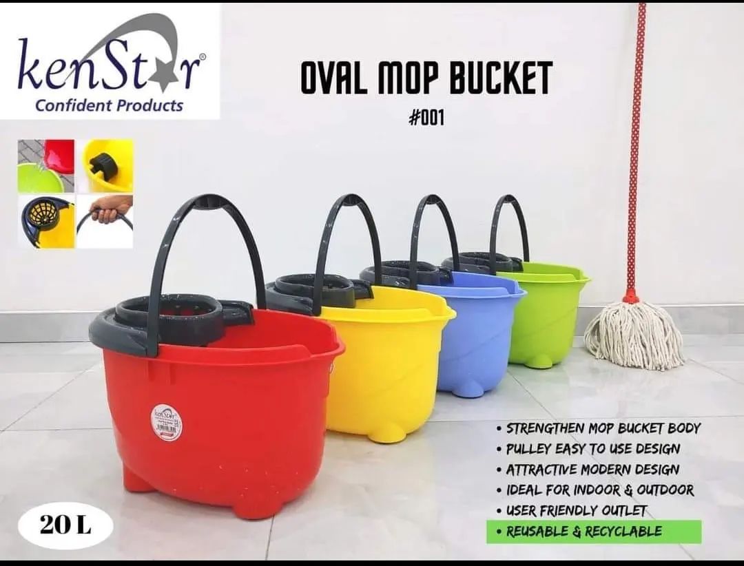 Oval Mop Bucket with Wheels