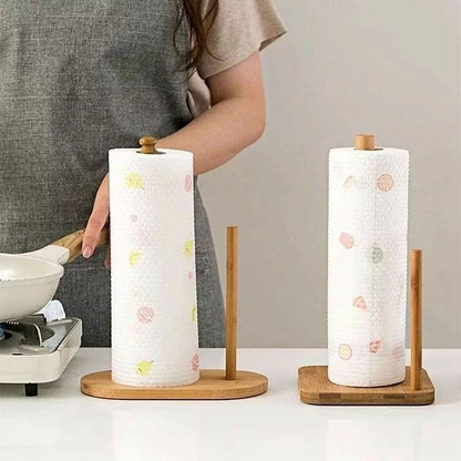 Wooden Bamboo Kitchen Towel Rack