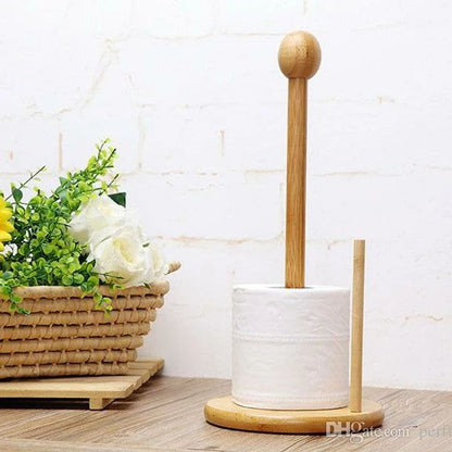 Wooden Bamboo Kitchen Towel Rack