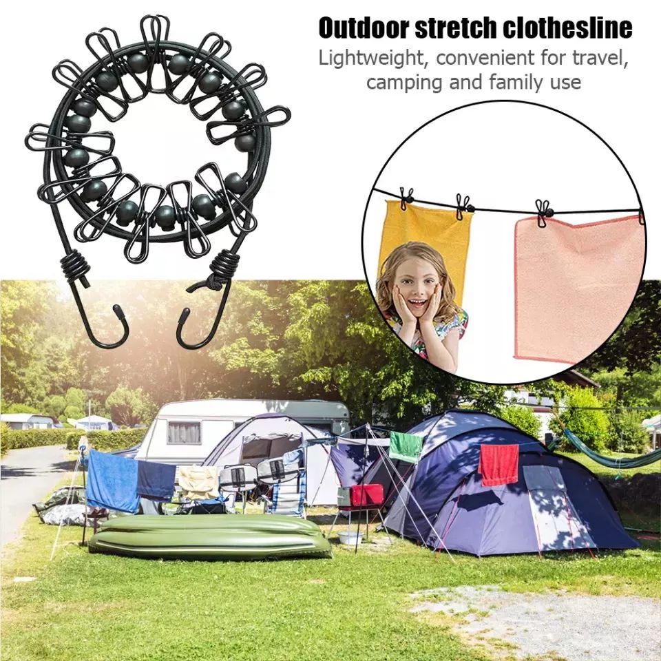 Portable Windproof Stretchy Clothesline