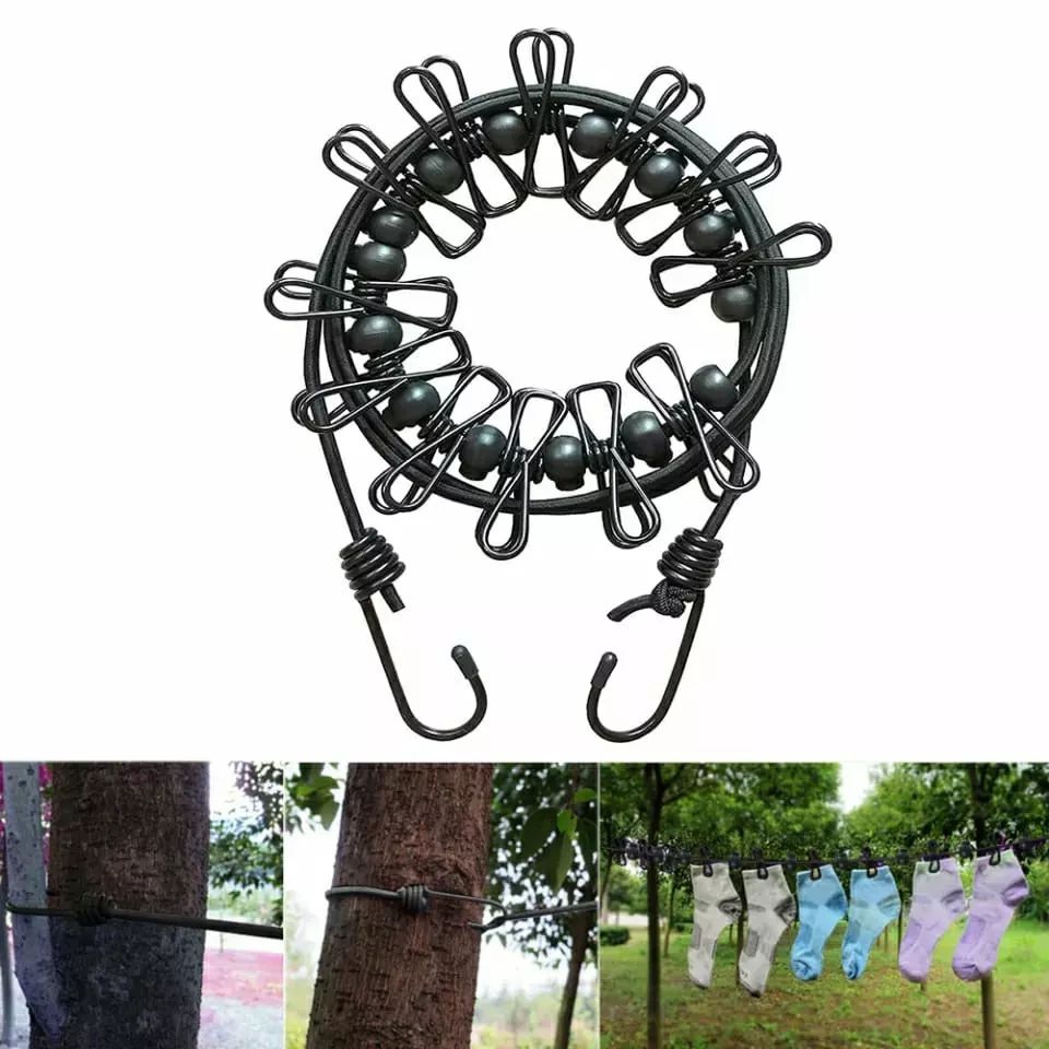 Portable Windproof Stretchy Clothesline