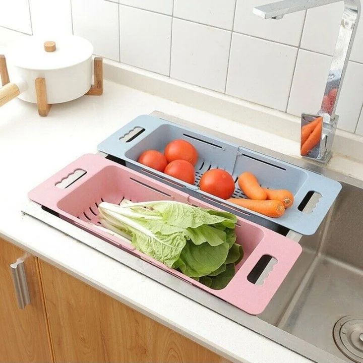 Adjustable Sink colander and Drain Tray