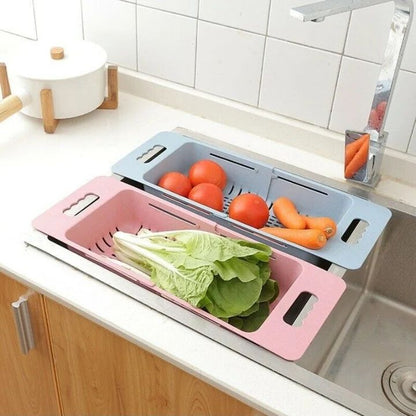 Adjustable Sink colander and Drain Tray