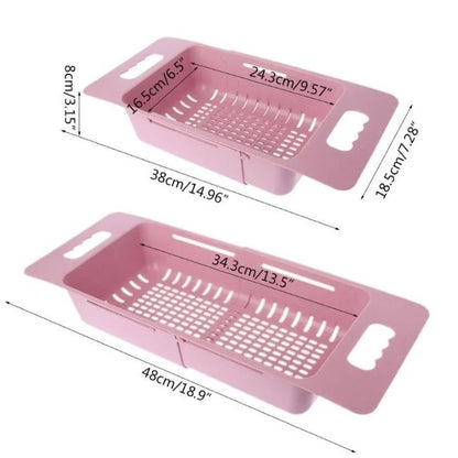 Adjustable Sink colander and Drain Tray