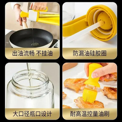 Oil Jar with Silicon Oil Brush