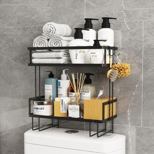 Double layer over the toilet rack/shelf bathroom organizer