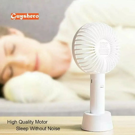 Portable mini hand held fan with standing base
