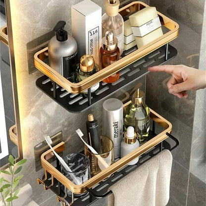 Metallic Bathroom Organizer