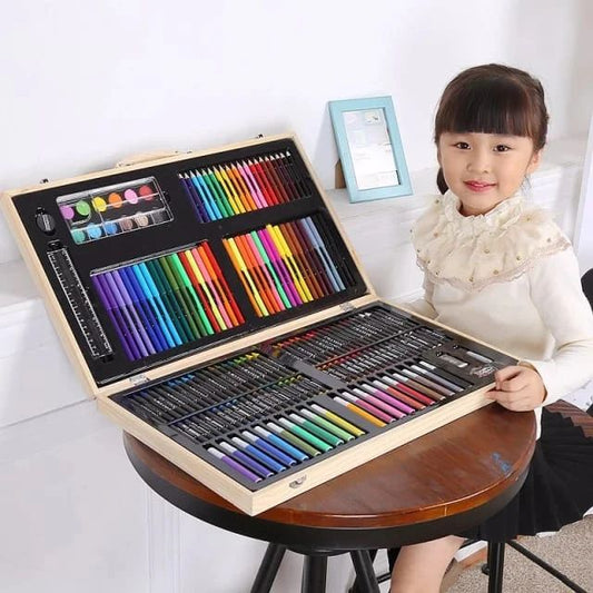 180-Piece Art Set with Wooden Case