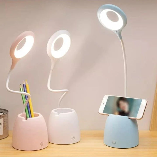 Rechargeable LED Desk Lamp with Organizer
