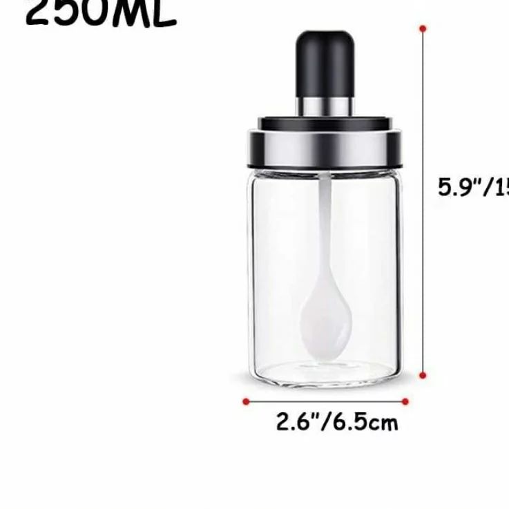 Glass spice jar
