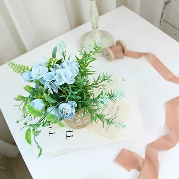 Hydrangea Flowers with Vase