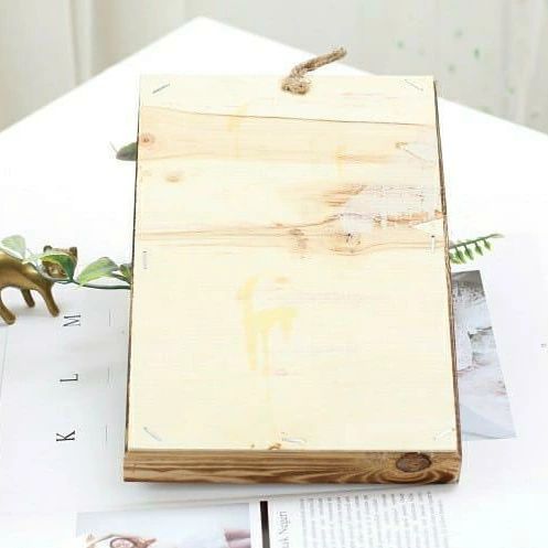 Flowers with wooden frame