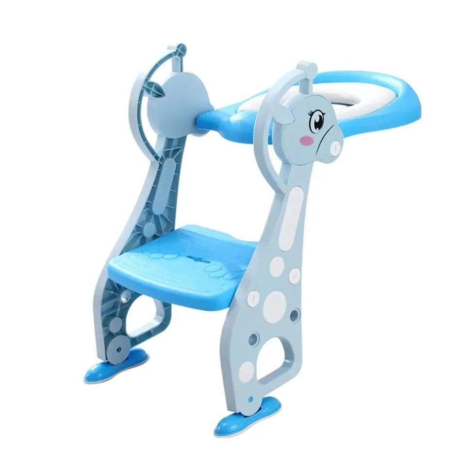 Toilet seat with ladder