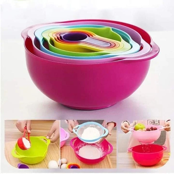 10Pcs Mixing Bowls with measuring cups