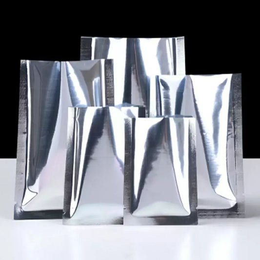 Silver Aluminium Mylar Foil Storage Bags-100pc