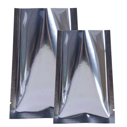 Silver Aluminium Mylar Foil Storage Bags-100pc